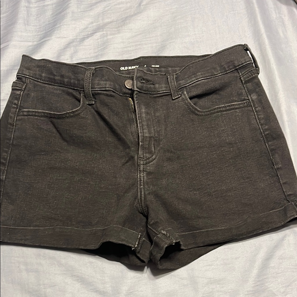 Old Navy Black Jean Shorts Classic Design